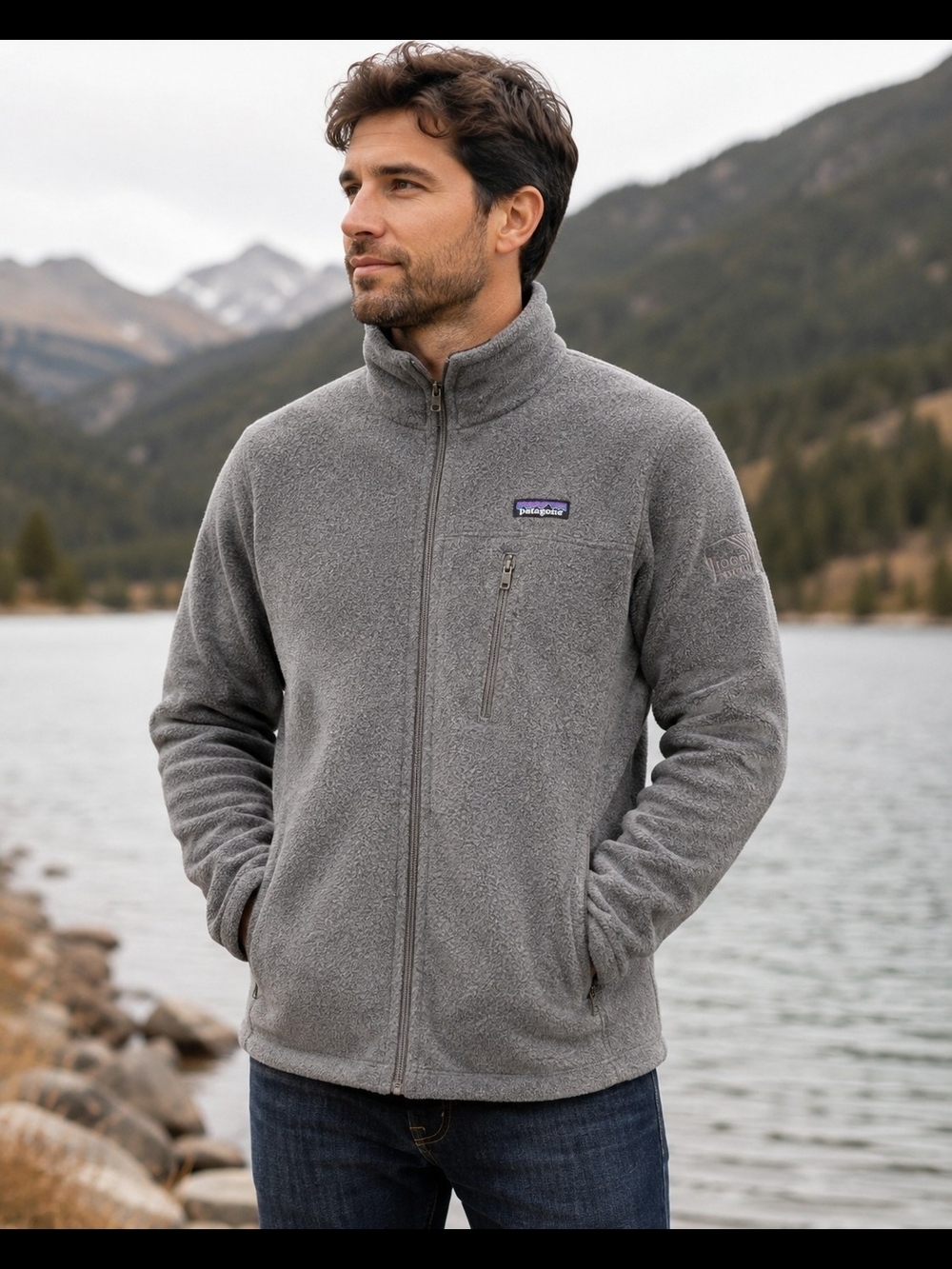 Patagonia Simple Synchilla Fleece Jacket Men's L Gray Full Zip 25096 FA11 - Picture 1 of 7